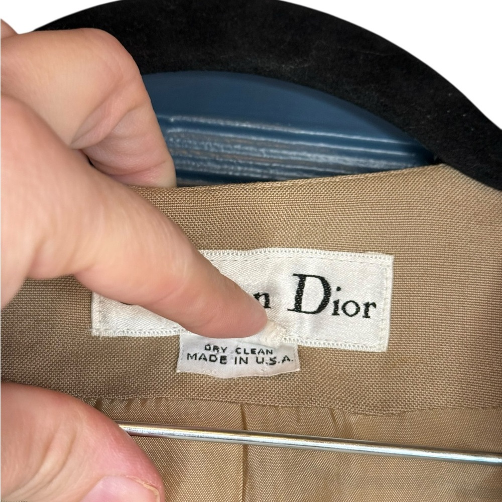 Vintage 1970s / 1980s Christian Dior Tan Pantsuit - Picture 11 of 15